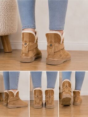 UGG Australia Chestnut Sheepskin Short Ankle Boots Women’s US 8